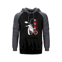 Yamaha Xmax Face Kırmızı Renk Reglan Kol Sweatshirt / Hoodie