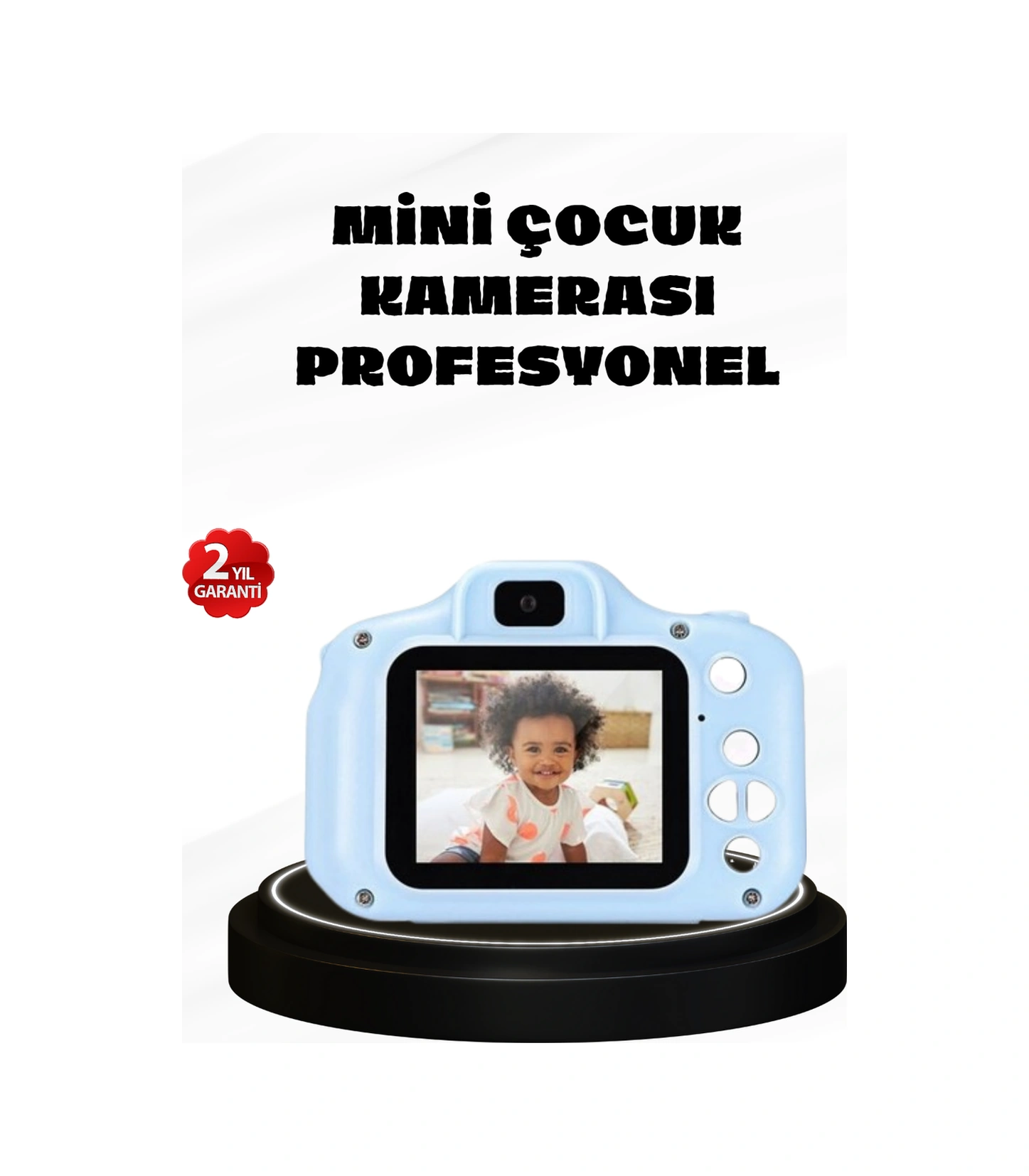 Çocuklar İçin Mini Dijital Kamera 1080p Hd, 2.0 İnç Ekran, Komik Filtreli Ve Şarjlı