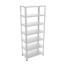 Rafburada 7 Katlı Galvaniz Çelik Raf. Depo, Kiler, Dosya Rafı 43 x 93 x 200 CM Kalınlık 1.50 MM