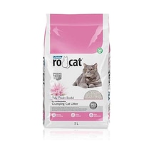 Rocat Bebek Pudrası Kokulu Topaklaşan Bentonit Kedi Kumu 5 L