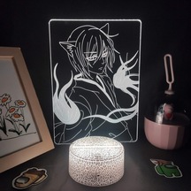 Szypzstore Kamisama Öpücüğü Erkek Için Anime 3d Gece Lambası 16 Renk Kız Odası Dekor Illusion Led Lamba Usb Manga Tomoe Şekil Uygun Çocuklar Hayranlar Noel Hediyeleri Spsmı6 Renkli