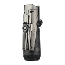 Quantoro Mgm04-9 Delicili İğneli Üçlü Jet Alev Gunmetal Çakmak Çok Renkli