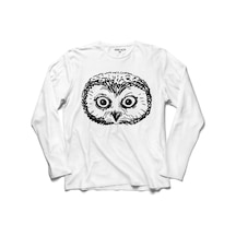 Owl Head Şaşkın Baykuş Kafa Uzun Kollu Tişört (518429649)