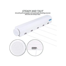 Ganzhoushop Yaylı Otomatik Geri Çekilebilir Çamaşır Askısı Kurutma Rafı Yüksek Kalitebeş Satır Çok Renkli