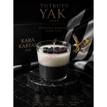 Mumelia Siyah Beyaz Bir Gece - Doğal Soya Dekoratif Taraftar Mum - Siyah-beyaz