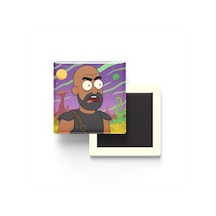 Jet Black - 9x9 Cm Baskılı Kare Buzdolap Magneti