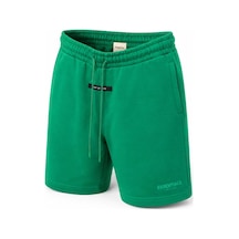 Hzr Wear Erkek Regular Fit Rahat Kesim %100 Pamuk Hafif Kalın Beli Bağcıklı Şort Yeşil