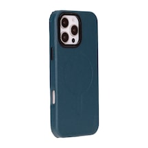 Apple iPhone 16 Pro Uyumlu, Hakiki Deri, El Yapımı Kılıf, Yeşil