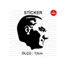Atatürk Silüet Atam - Araba Kask Motosiklet Laptop Taplet Sticker