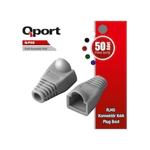 Qport Q-P5G Rj45 Konnektör Kılıfı 50'Li Paket Gri