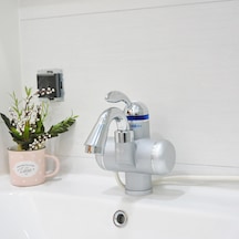 Sıcak Musluk Ani Su Isıtıcı Termal Şofben Musluk Asg-3s Gümüş Gri