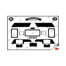 Renault Brodway 1992-1999 Torpido Konsol Trim Göğüs Maun Kaplama Set 16 Parça Siyah
