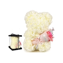 Teddy Rose Kırmızı Beyaz Ayıcık