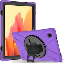 Uray Store Samsung Galaxy Uyumlu T500 Tab A7 10.4 Kılıf Amazing Tablet Kapak - Mor Arka Kapak
