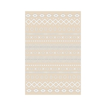 Kartela Halı Nera Halı Kaymaz Taban Makinede Yıkanabilir Halı Bej - 100 X 150 Cm