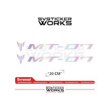 Yamaha Mt-07 Uyumlu Yazı Sticker Yüksek Kalite Özel Kesim Folyo 2'li Set Hologram
