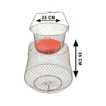 Captain Şamandralı Tel Livar Balık Sepeti 12mm Göz Standart - 30x38 Cm