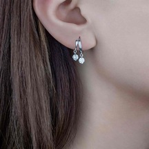 Sallantılı Tasarım Gümüş Kadın Küpe N11.79801