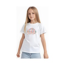 Fyk Kids Kız Çocuk Sweat Sassy Baskılı Tişört Beyaz