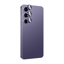 Kilifone - Samsung Uyumlu Galaxy S24 - Kamera Lens Koruyucu Titanium Premium Temperli Koruyucu - Mor