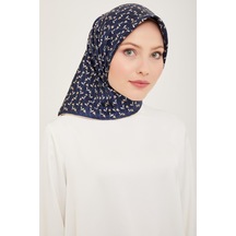 Belli Twill İpek Eşarp - 4001-80 Lacivert Vizon - Lacivert Vizon