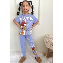 Kısa Kollu Tshırt Pijama Takımı 2'li Takım-1209 Mavi Kısa Kollu Tshırt Pijama Takımı 2'li Takım-1209 Mavi