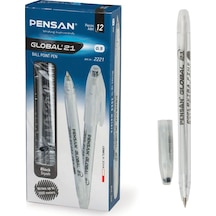 2221 Global Tükenmez Kalem 0,5 Mm Siyah 12 Li Paket Pe02221tksı Çok Renkli