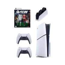 Playstation 5 1 TB CD'Li + 2 Dualsense + PS5 FC26 Oyun CD Türkçe + Şarj İstasyonu