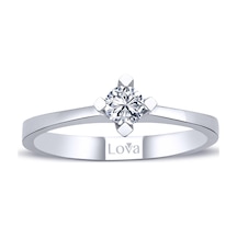 Lova F Renk 0,17 Karat Pırlanta Tektaş Yüzük - 1010141