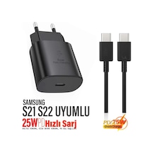 Samsung Galaxy S21 S22 Uyumlu Şarj Aleti Ve Kablosu 25w Hızlı Type c
