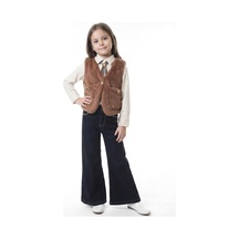 Xo Kids Kız Çocuk Folarlı 3lu Alt Üst Takım 7-14 Yaş 3953-4953 Kahverengi