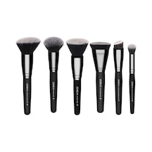 Z'oreya Kabuki Professional 6 Parça Makyaj Fırça Seti, Siyah
