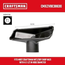 Cmxzvbe38630 2-1/2 İnç Yardımcı Nozul Islak/kuru Atölye Vakum Ataşmanı, Sert Yüzeyleri Temizlemek İçin Endüstriyel Sınıf Mağaza Vakum Aksesuarı, 2-1/2 İnç Hortum Çapına Uyar