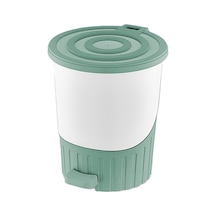 Dünya-01070-867 Pastel- Çöp Kovası Plastik 14lt 315x285x335mm Yeşil Pedallı Lüx - 6'li Paket