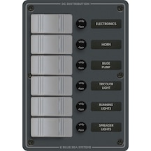 Blue Sea Systems 12/24V DC Su Geçirmez Sigorta Paneli 6’lı 8053
