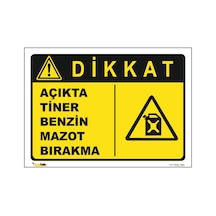 Açıkta Tiner Benzin Mazot Bırakma - Isg Levhası