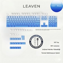 Mekanik Klavye Keycap Seti Mavi-beyaz Kademeli 136 Tuşlu Keycap Mekanik Klavye Keycap Seti Mavi-beyaz Kademeli 136 Tuşlu Keycap
