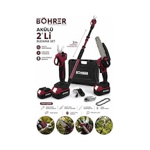 Böhrer Ba011371 2 Akülü 30mm Dal Budama Makası Ve 15cm Testere + Teleskopik Uzatma Kolu