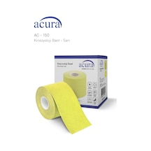 Ac-150 Yüz & Vücut Uyumlu Hipoalerjenik Kinesyo Tape  Bandı 5m X 5cm Sarı Renk 1 Beden