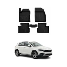 Fiat Egea Cross 2020-2026 Uyumlu 4d Havuzlu Paspas Kauçuk Siyah 5 Parça
