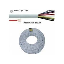 100 Mt Cca Dt 8 Diyafon Kablosu 8 X0.22 Mikron