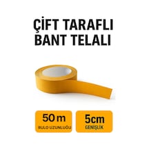 Telalı Çift Taraflı Bant 50 Mt Uzunluk, 5 Cm Genişlik