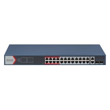 Hıkvısıon Ds-3e1326p-eı B 24 Port 24xfe+2xge 370w Yönetilebilir Poe Switch