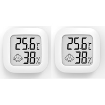 Reedark Ev İçin Dijital Sıcaklık Ve Nem Ölçer, Kesin Ölçüm, Gerçek Zamanlı İzleme, Beyaz Renk, 2 Adet Paket Beyaz