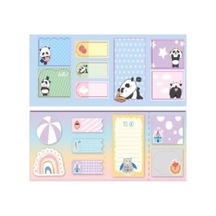 Yapışkanlı Not Kağıdı 2'li Set, 320 Yaprak, Panda-baykuş Temalı