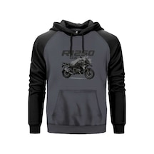 Bmw R1250 Gs Gri Renk Reglan Kol Sweatshirt Kapşonlu