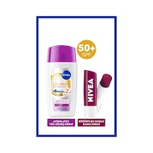 Spf50+ Luminous630 Skin Glow Aydınlatıcı Yüz Güneş Kremi 40ml Ve Böğürtlen Renkli Dudak Bakım Kremi