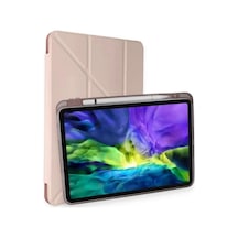 Apple İpad Pro 11 2024 Kılıf Kalemlikli Mars Tablet Kılıfı - Rose Gold