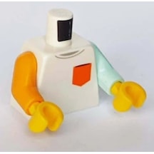 Lego Minifigure Torso Shirt With Orange Chest Pocket Print 973e087pr4793