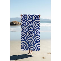 Dijital Baskı Plaj Deniz Havlusu Modern Desenli Peştamal Hvl0216 Renkli